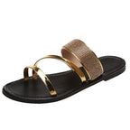 Plush Fashion Hub women's casual rhinestone outdoor sandals with breathable straps and stylish one-word word design.