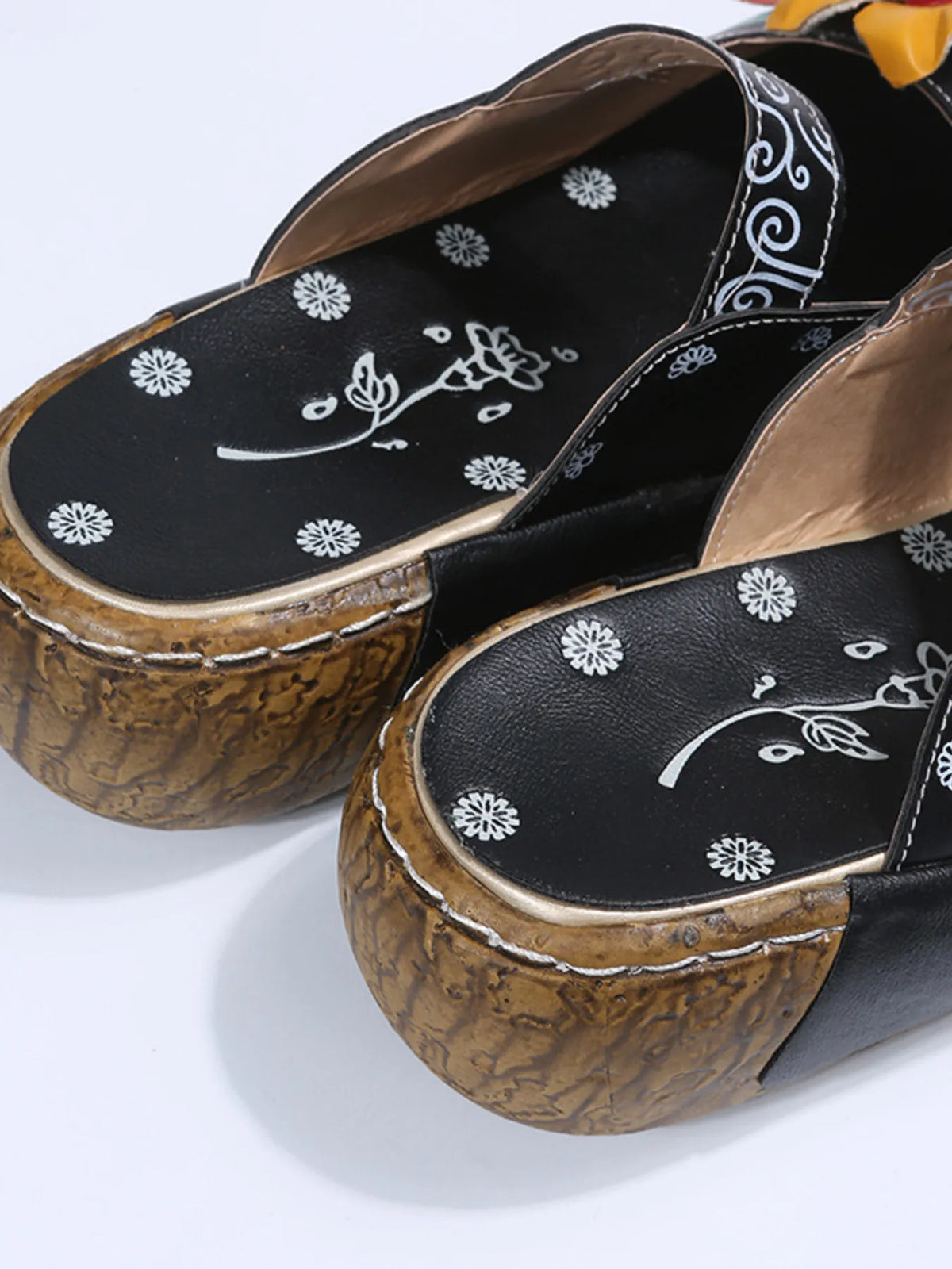 Trendsi flower round toe sandals with floral design and open-toe style, featuring a comfortable flat sole and stylish summer look.