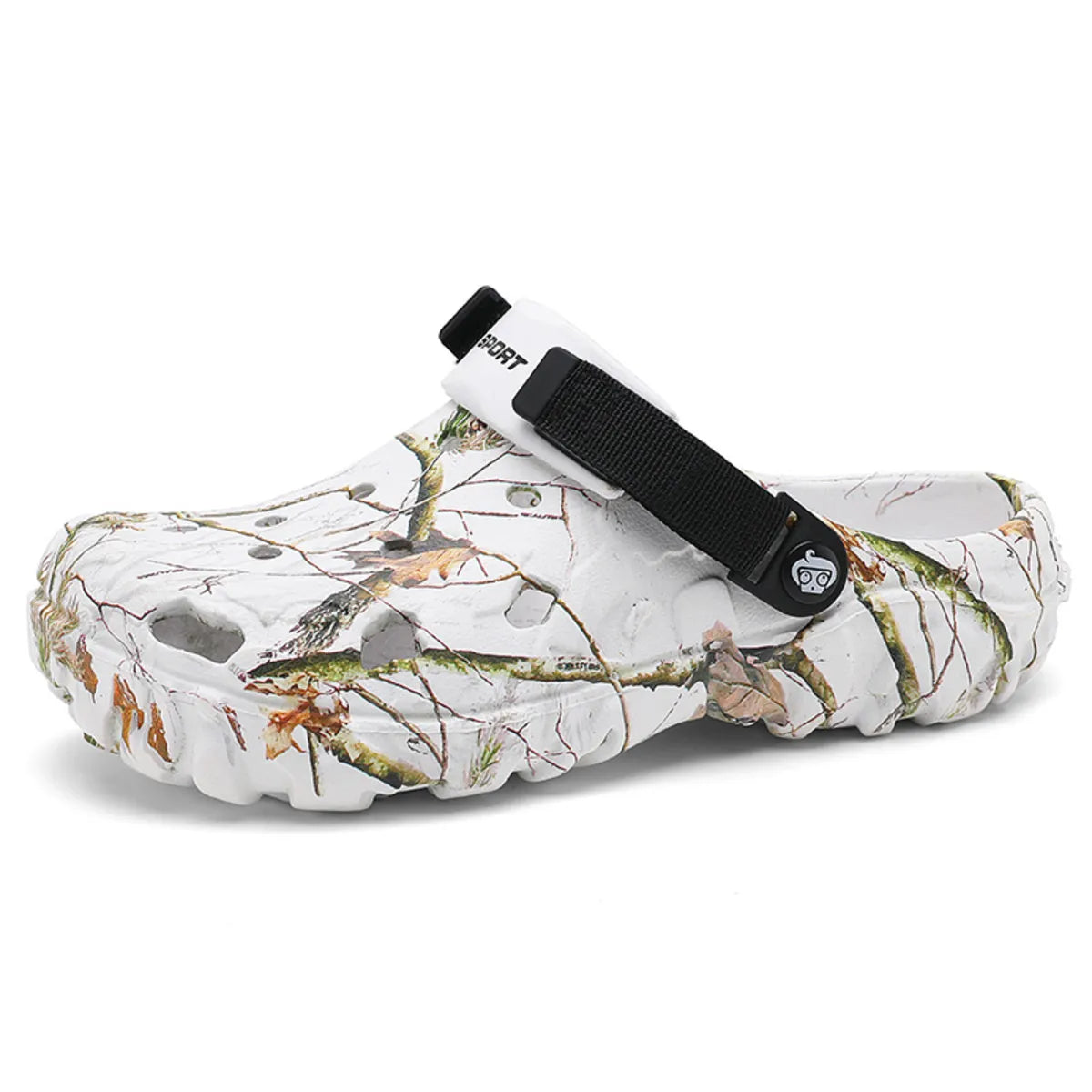 Men's printed round toe sandals by Trendsi, showcasing stylish footwear with a comfortable design and vibrant printed pattern.