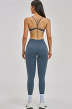 Fitglutes Activewear Zenith sports bra and leggings 2-piece set, seamless gymwear with a sleek design for workout comfort.