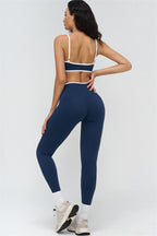 Fitglutes Activewear sports bra and leggings 2-piece set with contrasting design, suitable for gym and workout activities.