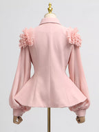 Shopimist frill lapel collar top and pleated skirt set, featuring a stylish, coordinated outfit with feminine details and modern design.