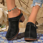 Women's round toe platform slip-on comfort shoes by Trendsi, lightweight daily footwear with a sleek design and cushioned insole.