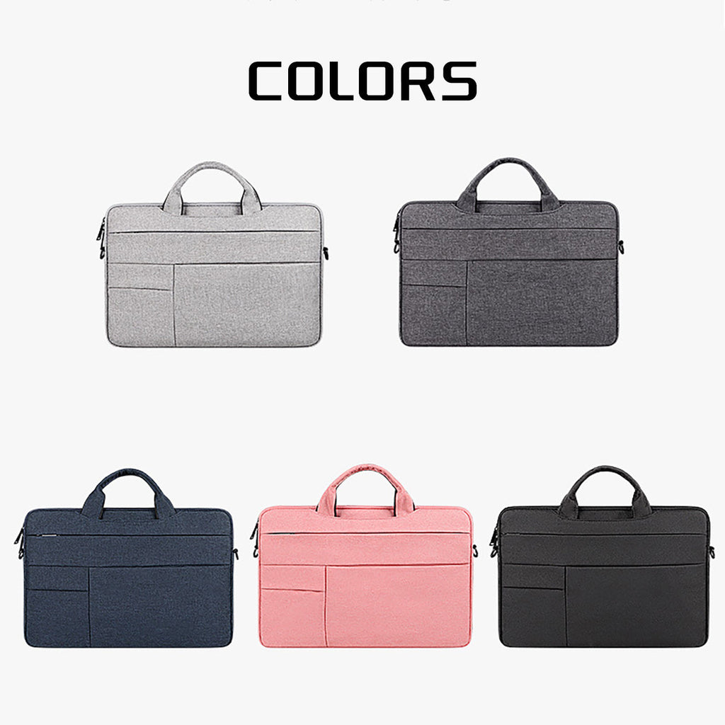 Plush Fashion Hub 13-15.6 inch laptop bag with shoulder strap, carrying case, briefcase style for business, leisure, or school use.