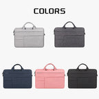 Plush Fashion Hub 13-15.6 inch laptop bag with shoulder strap, carrying case, briefcase style for business, leisure, or school use.