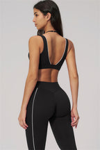 Fitglutes Activewear Clarity Contour Line sports bra and leggings 2-piece set, designed for workout comfort and style.