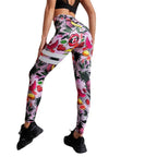 Plus size high-waist compression yoga leggings with pockets from FitiqueFit, featuring a black activewear design for comfortable movement.