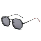 Lightweight metal frame sunglasses by Plush Fashion Hub with sleek design and stylish tinted lenses.