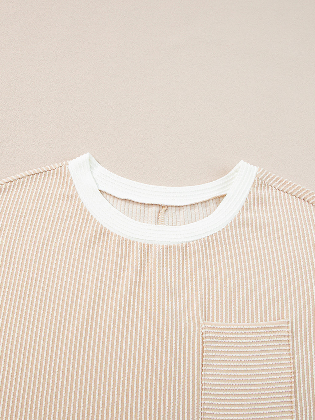 Women's ribbed color block shift dress with pockets by Trendsi, featuring a relaxed fit and casual style.