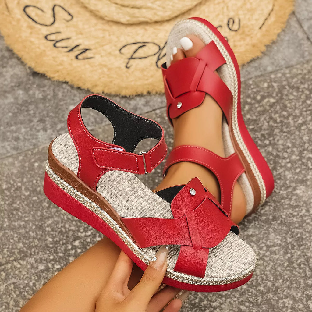Open toe platform sandals by Shopimist featuring a chunky heel and stylish design, ideal for summer or casual wear.