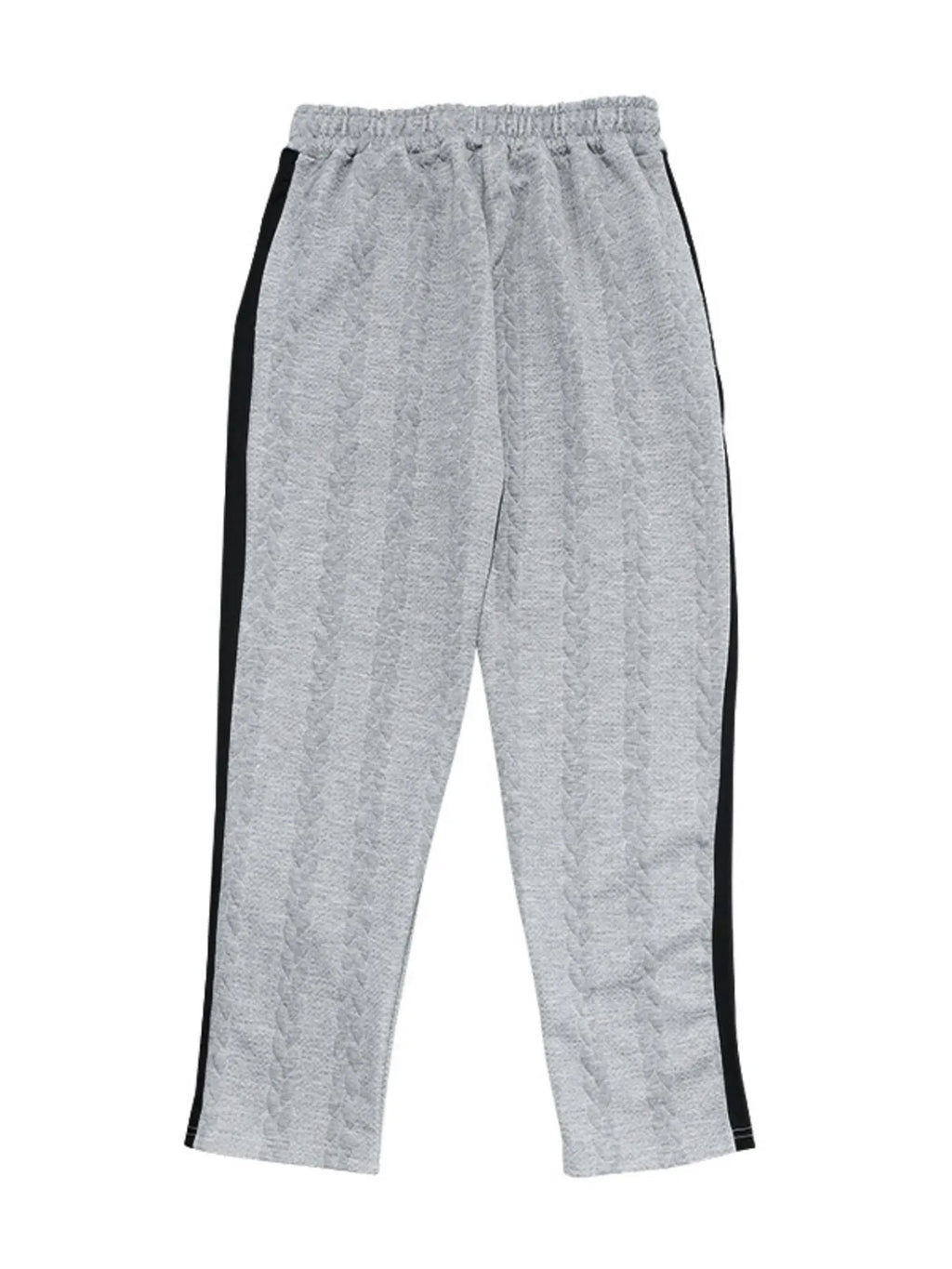 Men's plus size textured drawstring pants by Shopimist, showing the full-length pants with a comfortable fit and textured fabric.