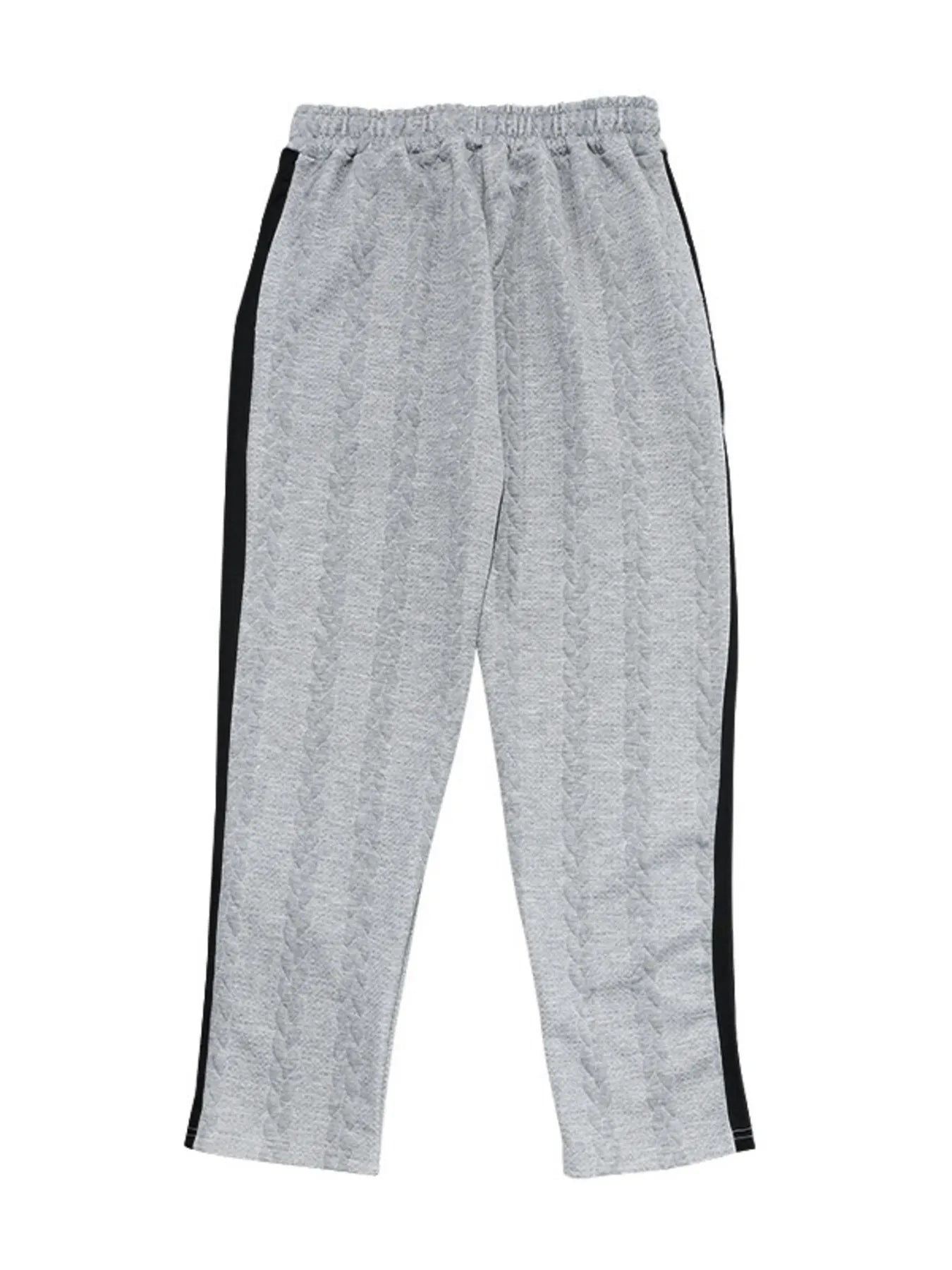 Men's plus size textured drawstring pants by Shopimist, showing the full-length pants with a comfortable fit and textured fabric.