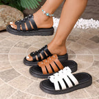 Open toe platform sandals by Shopimist featuring chunky heels and stylish straps, perfect for summer footwear.