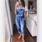 Women's cotton sleeveless wide-leg jumpsuit from Plush Fashion Hub, featuring a stylish fit and casual design.