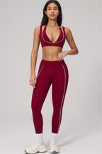 Fitglutes Activewear Clarity Contour Line sports bra and leggings 2-piece set, with sleek contour designs and comfortable fit.