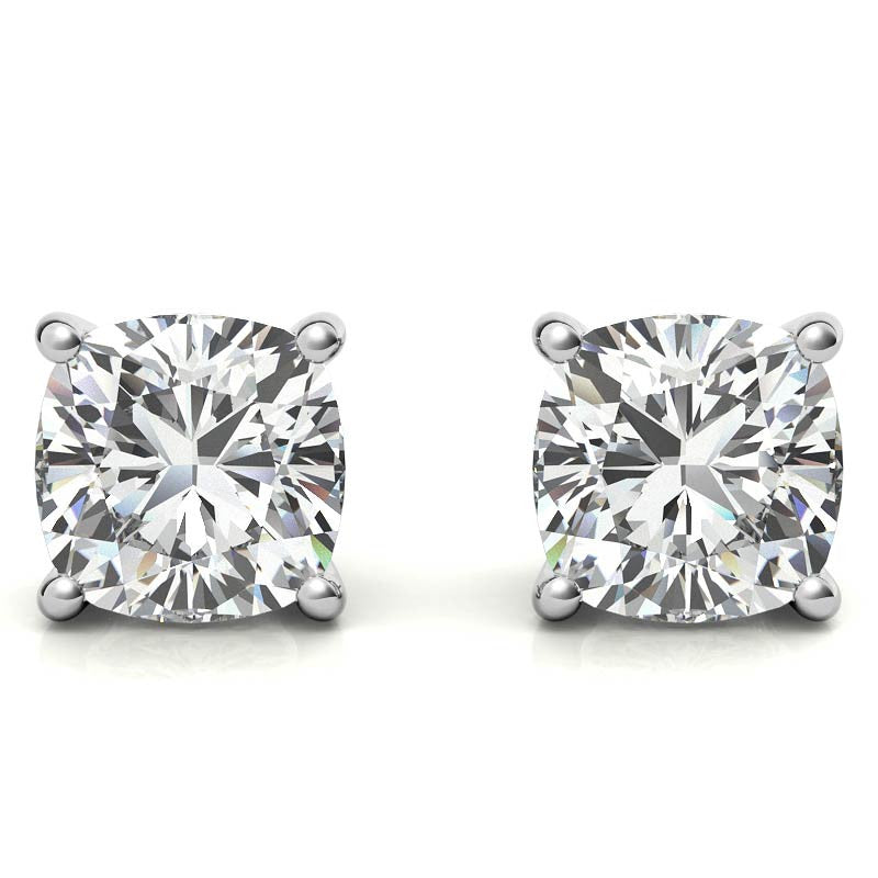 Certified 1.60 CTW Genuine Moissanite Stud Earrings – DEF Color, IF–VS1 Clarity, 14k Gold Over Sterling Silver-1