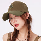 Cotton baseball cap by Trendsi featuring embroidered letter A, adjustable streetwear hat with casual style and comfortable fit.