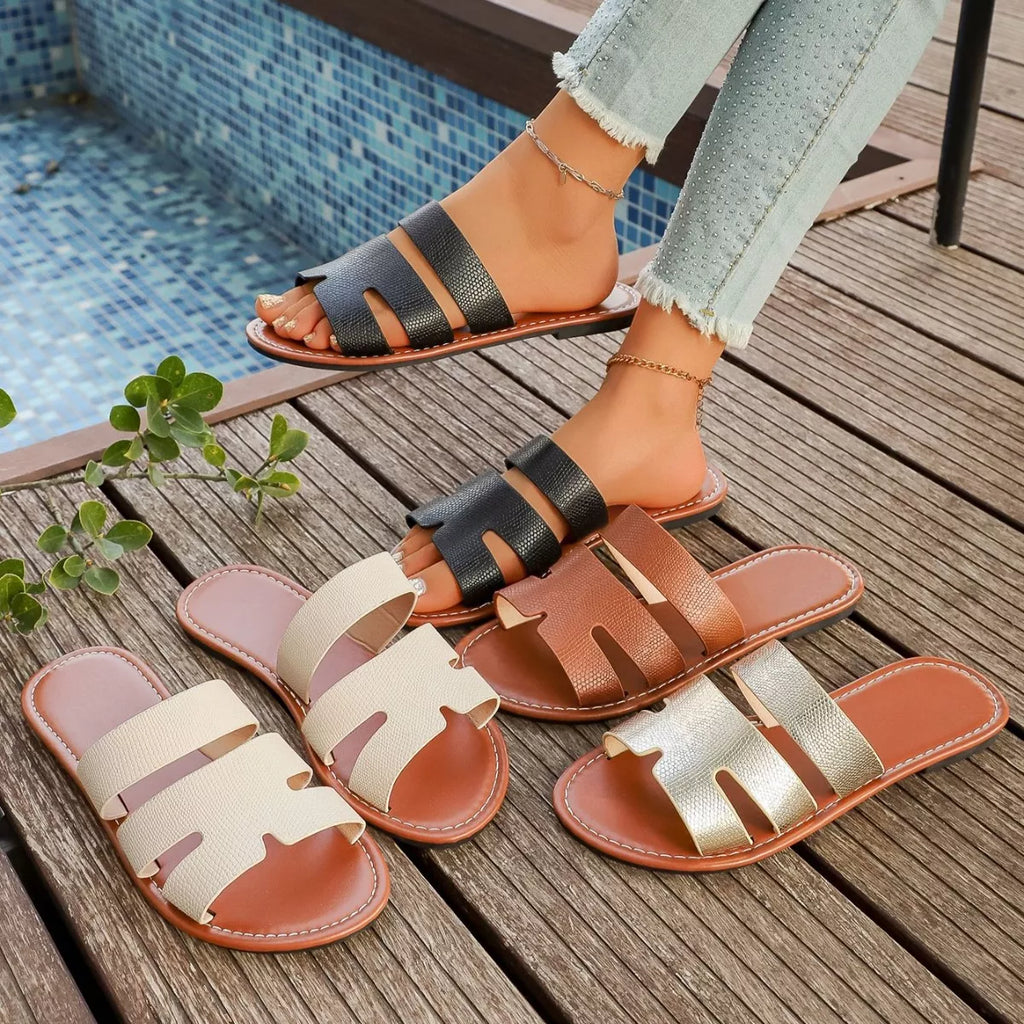 Open toe casual sandals by Plush Fashion Hub featuring comfortable straps and stylish design for everyday wear.