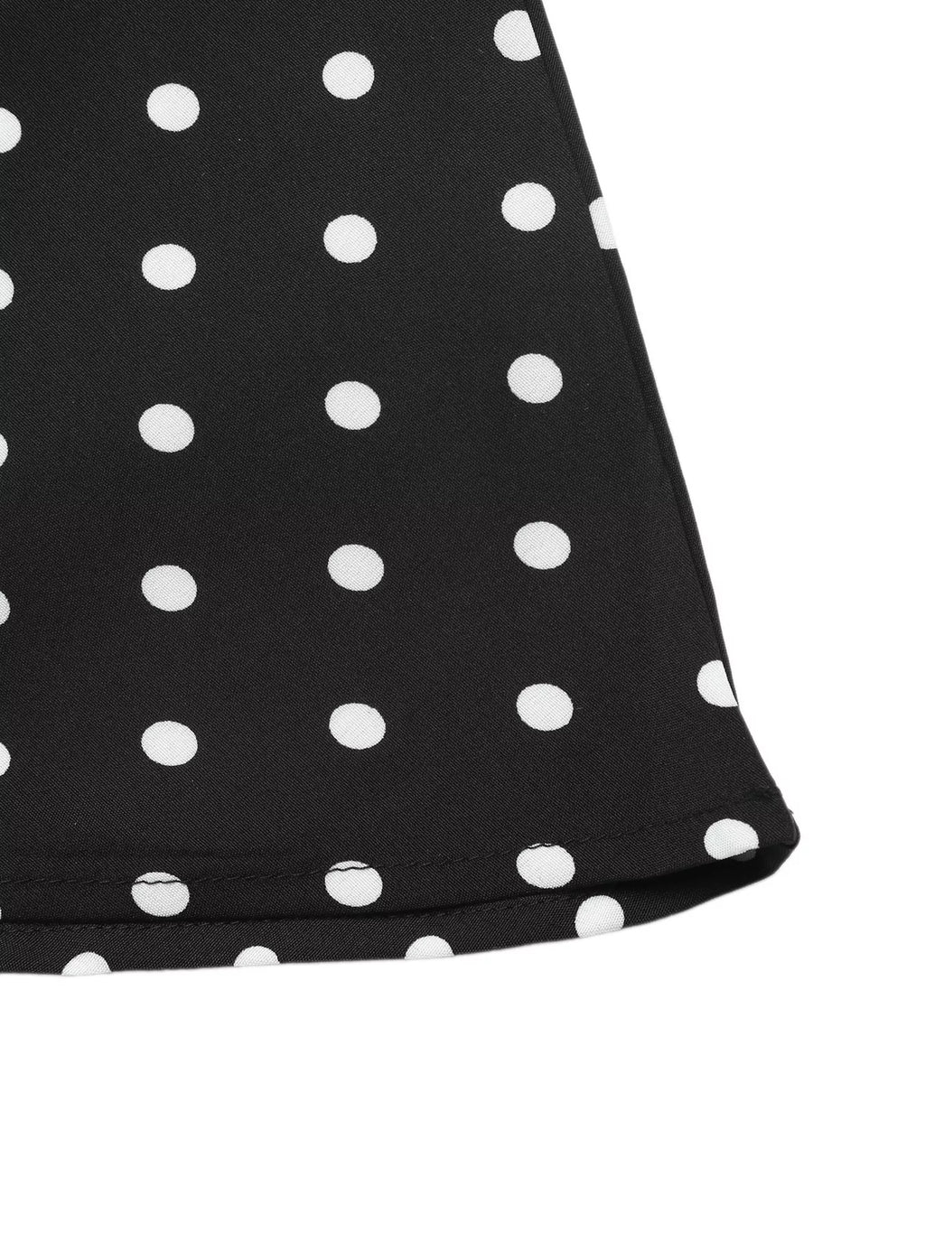 Polka dot Peter Pan collar dress by Shopimist featuring a classic design with a round collar and playful polka dot pattern.