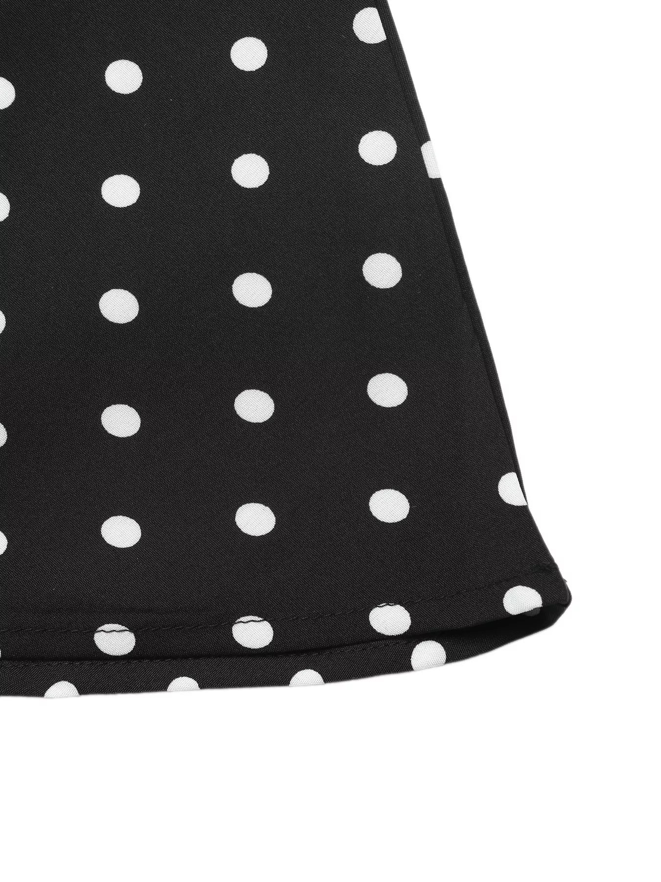 Polka dot Peter Pan collar dress by Shopimist featuring a classic design with a round collar and playful polka dot pattern.
