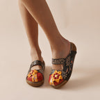Colorful plush fashion hub summer flat toe sandals with thick bottoms and candy-colored design for women, perfect for casual wear.