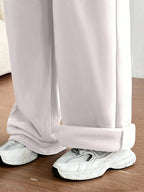 Simply Love casual high waist wide leg sweatpants with drawstring, made of soft, comfortable fabric for relaxed everyday wear.