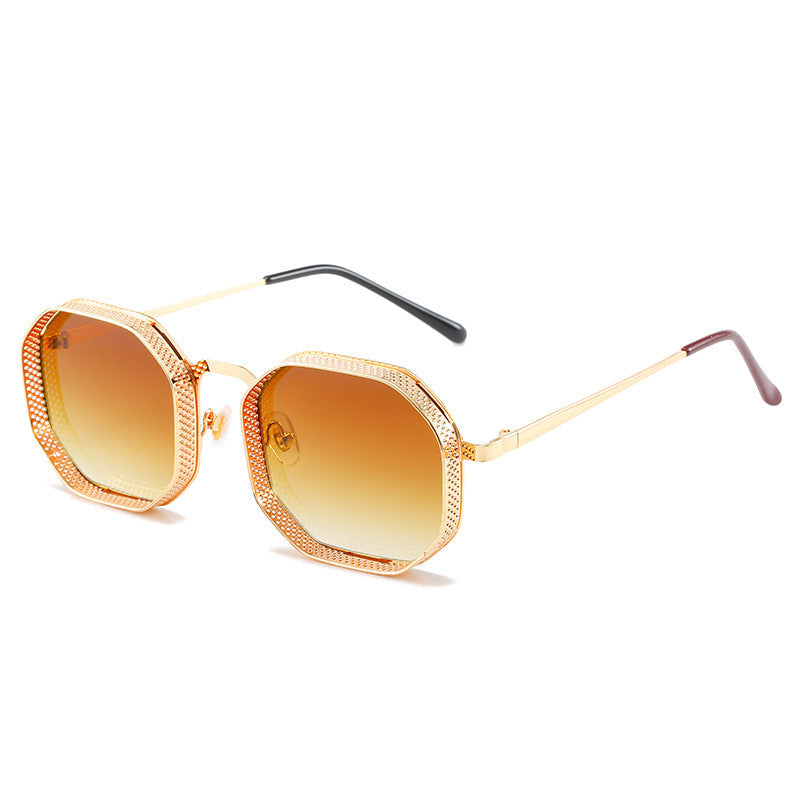 Lightweight metal frame sunglasses with sleek design from Plush Fashion Hub, featuring stylish lenses and modern eyewear style.