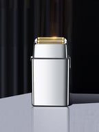 Portable mini electric foil shaver by Trendsi with compact design, rechargeable battery, ideal for grooming and close shave.