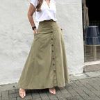 Women's Elegant High-Waist A-Line Skirt