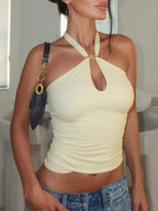 Halter Neck Cami with Keyhole Detail