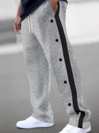 Plus size men's textured drawstring pants by Shopimist, featuring a comfortable fit and stylish design.