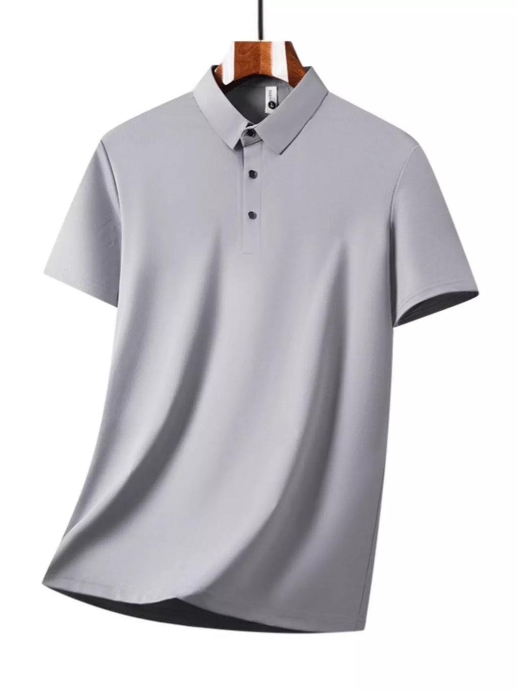 Men's plus size short sleeve top and pants set with button details, stylish casual outfit by Shopimist.