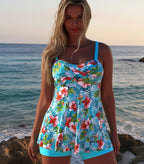 Women’s off-shoulder tankini set by FitiqueFit, 2-piece swimwear with stylish off-shoulder top and matching bottoms in vibrant colors.