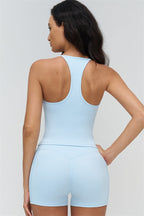 Fitglutes Activewear crop top and shorts 2-piece set for workout, featuring a stylish crop top and athletic shorts in vibrant fabric.