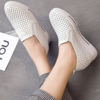 Elevated slip-on women's thick sole shoes by Plush Fashion Hub with cushioned footbed and stylish design.