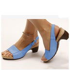 Large size women's wedge heel casual shoes by Plush Fashion Hub, perfect for spring and summer with a stylish, comfortable design.
