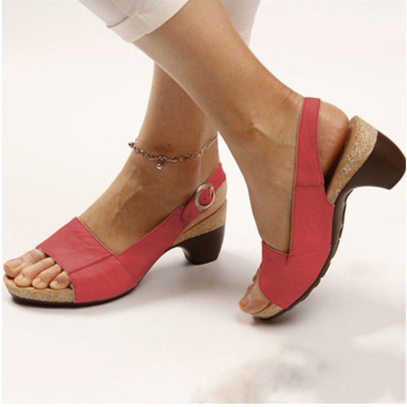 Large size women's wedge heel casual shoes by Plush Fashion Hub, suitable for spring and summer, featuring a stylish and comfortable design.