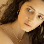 18K gold-plated chain link toggle clasp necklace with stylish design, featuring polished gold finish and secure toggle closure.
