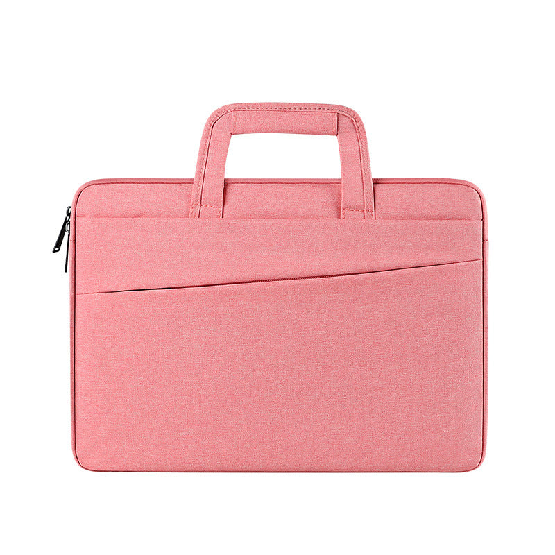 Plush Fashion Hub laptop bag and business briefcase in black with handles and adjustable shoulder strap, suitable for professionals.