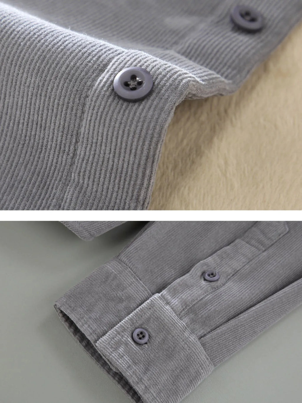 Men's plus size button-up long sleeve jacket by Shopimist, shown in a casual fit on a male model.