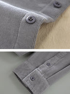 Men's plus size button-up long sleeve jacket by Shopimist, shown in a casual fit on a male model.