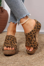 Jazmine studded cutout wedge slippers by Threaded Pear with open heel and stylish studded design on soft slip-on footwear