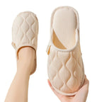 Shopimist round toe flats slippers with soft fabric upper and slip-on design, ideal for comfortable everyday wear.