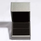 Sterling silver ring with a 1-carat moissanite gemstone, showcasing a sparkling gemstone and sleek silver band.