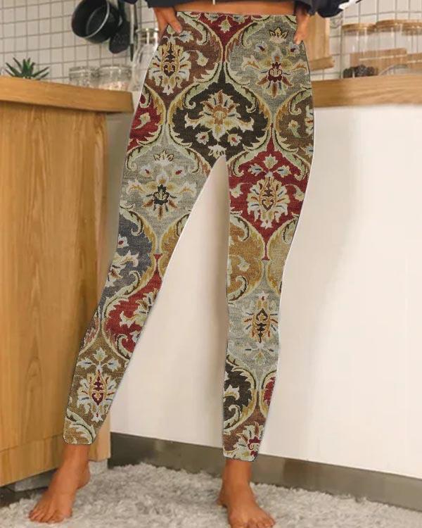 Unisex Hawaiian 3D print leggings featuring vibrant digital floral patterns, casualwear by Plush Fashion Hub.