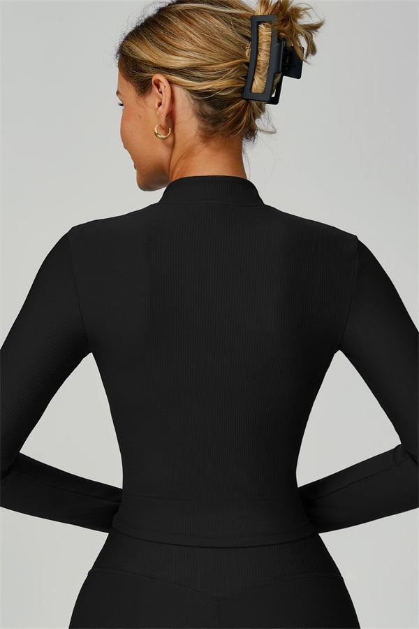 Fitglutes Activewear 3-piece set with sports bra, jacket, and leggings designed for workout and gym, in stylish athletic fabric.