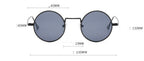 Retro round gothic sunglasses by FitiqueFit with steampunk-inspired design and vintage metal frames, stylish and unique eyewear.