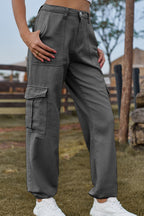 Denim jeans with pockets from Plush Fashion Shop featuring a long fit and classic blue denim fabric.