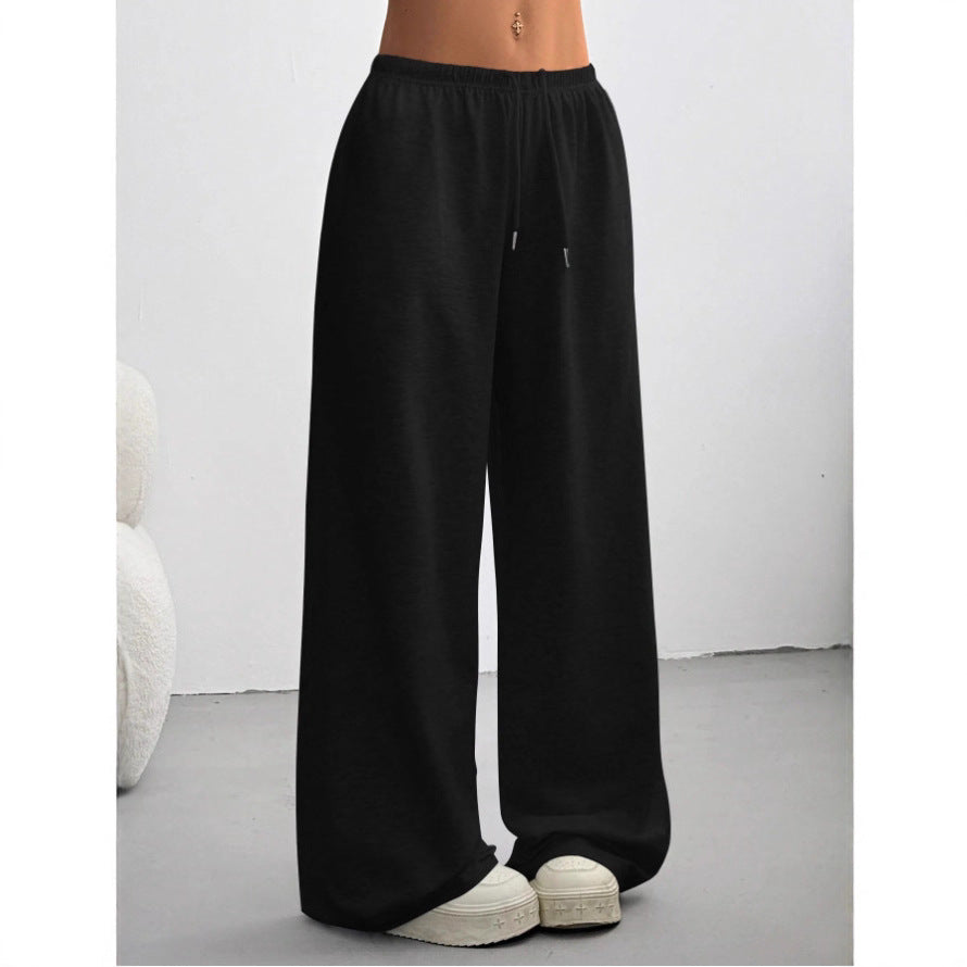 FitiqueFit minimalist straight-leg drawstring sweatpants in various colors, casualwear for comfortable everyday wear, available in S–2XL.