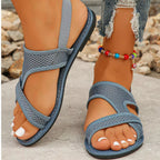 Shopimist open toe mesh sandals featuring breathable mesh straps and stylish design, perfect for warm-weather wear.